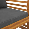 Brokky Sofa Chairs with Dark Grey Cushions 2 pcs Solid Wood Z4S2