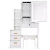 Dressing Table With Drawers Mirror Stool Set Makeup Desk Vanity Table Bedroom UK