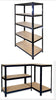 150CM/180CM 5 Tier Racking Shelf Heavy Duty Steel Garage Shelving Unit Garage