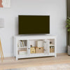 TV Cabinet White 103x36,5x52 Solid Wood Pine W9O2