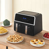 Digital Air Fryer Double Baskets 1700W Power Oven LCD Non-stick Oil Free 4.5L*2