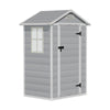 4ft x 3ft Plastic Outdoor Garden Storage Shed Bin Shed Lockable Bike Tools House