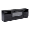 Modern TVs Stand Unit Cabinet w/ Electric Fireplace & 12 Colour LED Light Insert