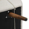 Upholstered Linen Footstool Storage Bench Chair Ottoman Pouffe Seat Stool Box UK