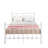 Strong Metal Bed Frame 4ft 4ft6 Double Size Solid Bedstead Base +MATTRESS