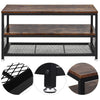 Metal TV Console Tea Coffee Table with Open Storage Rack Sofa Desk Shelving Unit