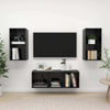 SVV 3 Piece TV Cabinet Set High Gloss Black Engineered Wood