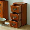 Vintage Wooden Trinket Box Chest of 9 Drawers Desk Organizer Storage Cabinet