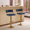 2pcs Thick Corduroy Bar Stools Breakfast Kitchen Chair Swivel Bar Stool