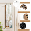 Wall-mounted Jewelry Storage Cabinet Door Hanging Jewelry Armoire w/ Full Mirror