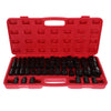 Heavy Duty 35 Piece Car Truck Deep Impact Socket Set 1/2" Drive 8- 32mm Metric