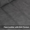 Grey Bar Stools X2 Faux Leather Pub Chairs With Footrest Kitchen Furniture