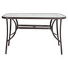 Modern Tempered Glass Top Outdoor Garden Table Patio Bistro Dining Coffee Table