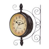 Outdoor Garden Paddington Station Wall Clock Double Sided Hanging Bracket Clocks