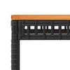 Garden Table - Dining Table - Poly Rattan Acacia Wood - Patio Backyard W6L3