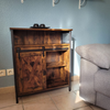 Vintage Industrial Sideboard Rustic Drinks Cabinet with Shelf Side Storage Unit