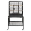 Large Bird Cage Parrot Cage with 4 Wheel Budgie Canary Finch Cockatoo Play Stand