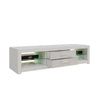 Modern TV Stand High Gloss Doors Entertainment Unit Cabinet With RGB LED Lights