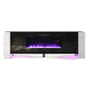 70inch TV Stand Cabinet & 36" Electric Fireplace 12 LED Lights Furniture Storage