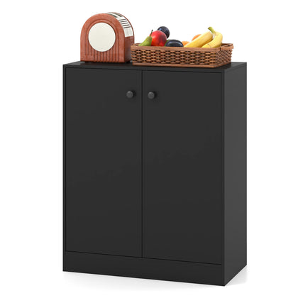 2-Door Modern Storage Cabinet Freestanding Buffet Cabinet Storage Organizer