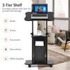 Mobile Sit to Stand Desk Home Adjustable Rolling Laptop Standing Desk