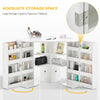 Corner Dressing Table Desk Cupbpard Workstation Foldable Shelf Storage Display
