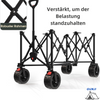 Flamaker Folding Festival Wagon, Big Wheels, Camping, Fishing, Beach Trolley