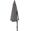 3M Banana Parasol Sun Shade Patio Hanging Umbrella Cantilever Garden Grey