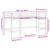 ' Loft Bed with Ladder Wax Brown 80x200 Solid Wood Pine Q6C9