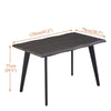 Brown Dining Table Kitchen Dining Room Garden Table Metal Straight Legs Morden