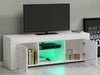 Modern TV Unit Stand Cabinet Sideboard White High Gloss Doors with LED Lights