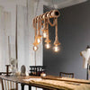6 Wire Bamboo Hemp Rope Spider Lamp Ceiling Light Fitting Pendant Light Shade