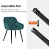 Noble Set of 2 Dining Chairs Velvet Armchairs Upholstered Soft Seat Back Metal