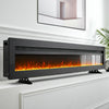 Electric Wall-Mounted Fireplace Heater 50in LED Insert Wall Fire w/ Freestanding