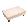 Long Tufted Bench Table Velvet Upholstered Bedroom Ottoman Footstool Kids Chair