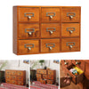 Desktop Wooden Jewelry Box Chest Drawers Cabinet Small Trinket Case Storage Unit
