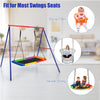 A-Frame Swing Frame Steel Swing Stand All-weather Swing Set w/ Ground Stakes