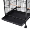 Large Bird Cage Pet Aviary Parrot Cage Cockatiel Budgie Feeding Stand with Perch