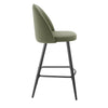 Dusk Iris Sage Green Velvet & Black Set of 2 Barstools RRP £127