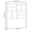 Bed Headboard White 96x4x104 Solid Wood Pine D8Q8