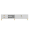 TV Entertainment Unit for Living Room with Drawer Doors Sideboard Cabinet White