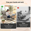 Floor Folding Chair 14 Positions Adjustable Floor Lazy Chair with Armrest Single
