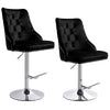 Crushed Velvet Bar Chair Swivel Kitchen Stool Barstool Armchair with Chrome Base