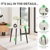 Koko White Round Dining Table with Black Legs 100cm