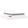 Solid Pine Wood Bed with Drawers and White , 160 x 200 , Bedroom Y9L8