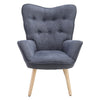 Wing Back Armchair Chesterfield Button Back Lounge Chair Scallop Shell Tub Sofa