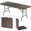 Outdoor Folding Dining Table w/ Carrying Handle-Coffee