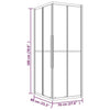 Shower Cabin Washroom Bathroom Bathtub Wall Shower Screen Enclosure G2S3