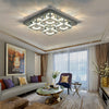 Crystal LED Ceiling Light Modern Square Chrome Lamp Fitting Pendant Chandelier