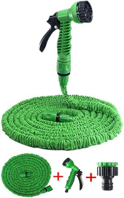 25-200FT Expandable Garden Hose Pipe Spray Gun Watering Gun for Plants Car Wash